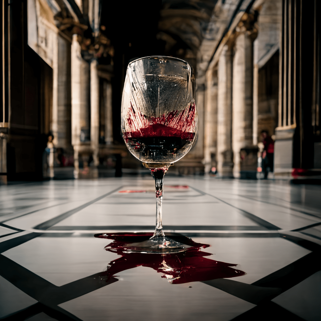 blood in the louvre